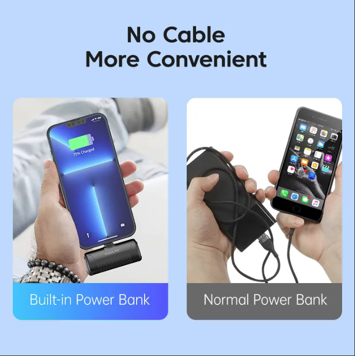 Fone Bluetooth Lenovo LP3 Pro + Carregador Portátil Kuulaa - Envio nacional