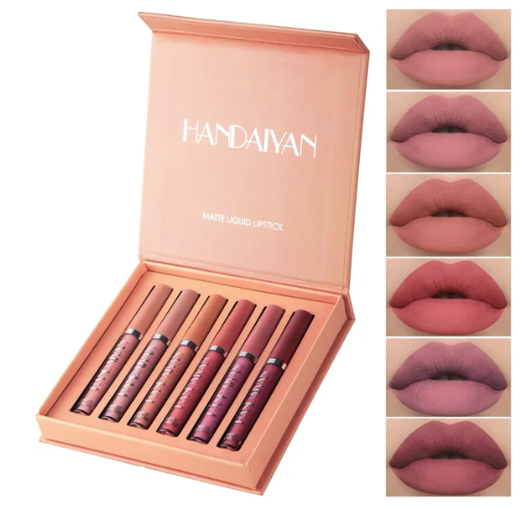 Kit 12 Peças - Batom Matte Impermeável Handaiyan