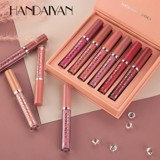 Kit 12 Peças - Batom Matte Impermeável Handaiyan