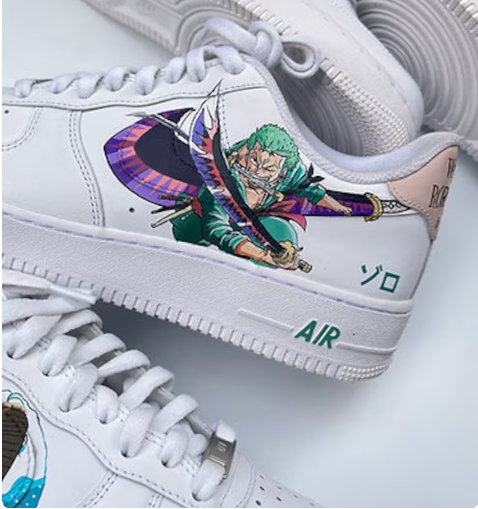 Tênis Air Force 1 Personalizado Luffy Zoro