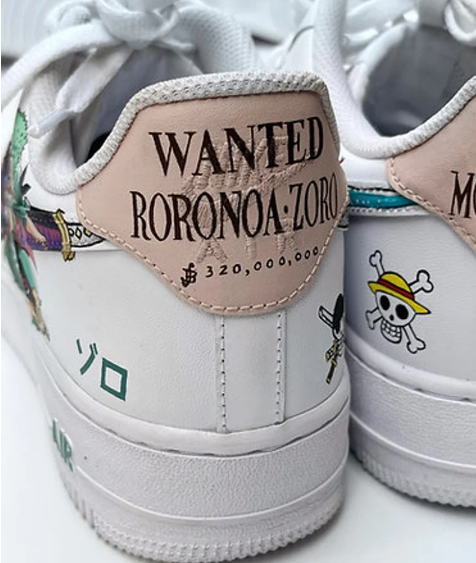 Tênis Air Force 1 Personalizado Luffy Zoro
