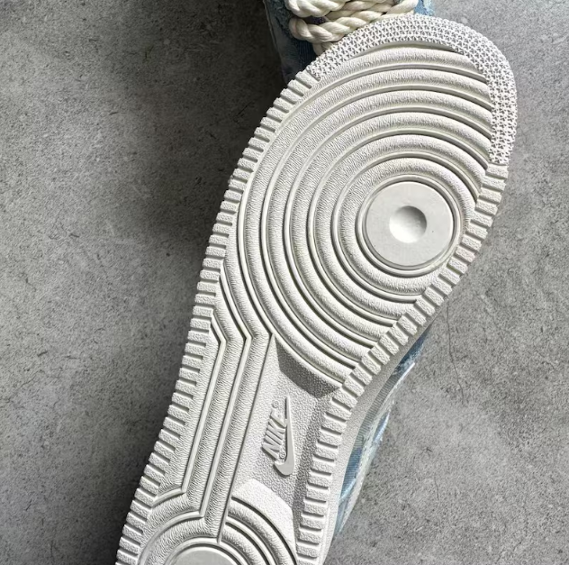 Tênis Air Force 1 Personalizado Textura Jeans
