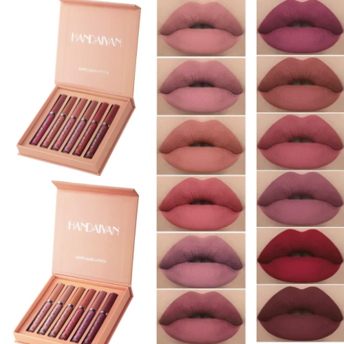 Kit 12 Peças - Batom Matte Impermeável Handaiyan