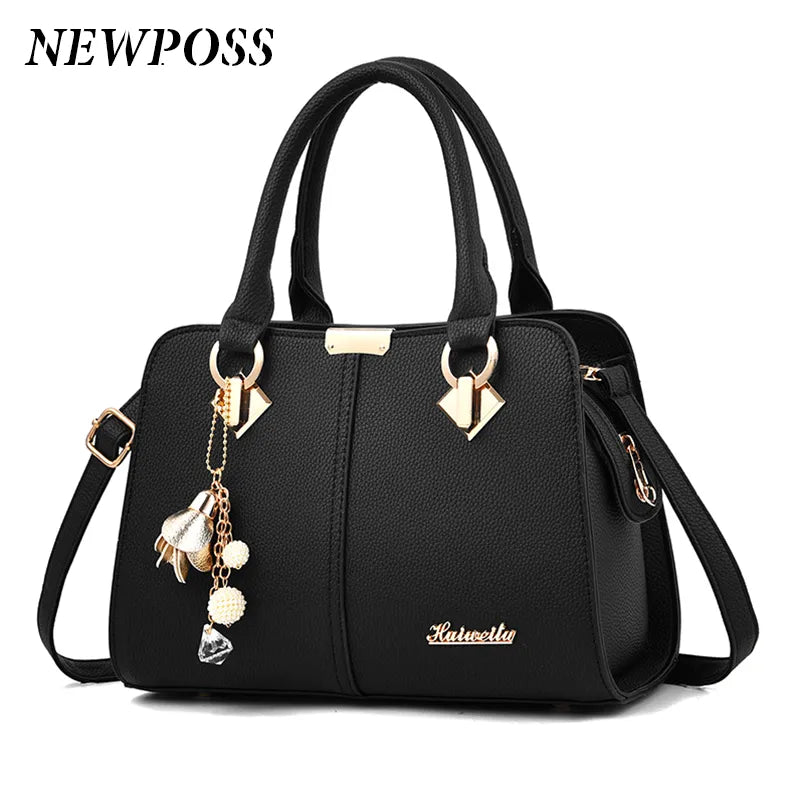Bolsa Feminina de Couro Newposs - Envio Nacional