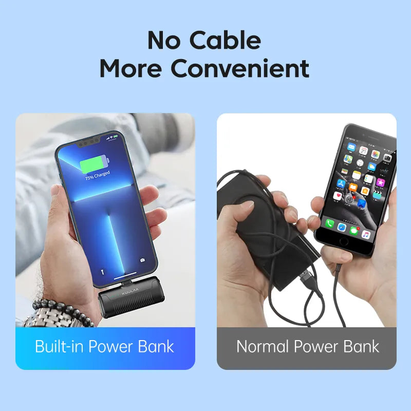 Mini Carregador Portátil KUULAA 4500mAh - Envio Nacional