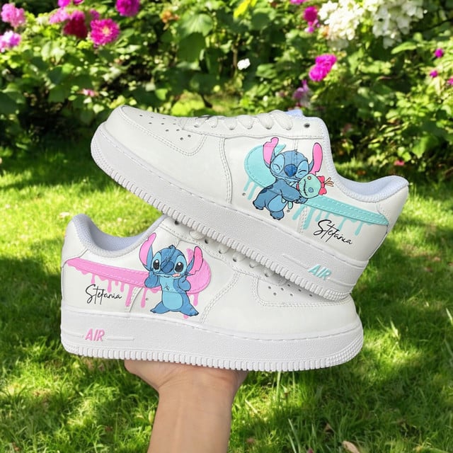 Tênis Air Force 1 Personalizado Stitch