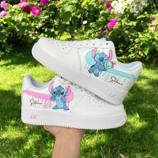 Tênis Air Force 1 Personalizado Stitch