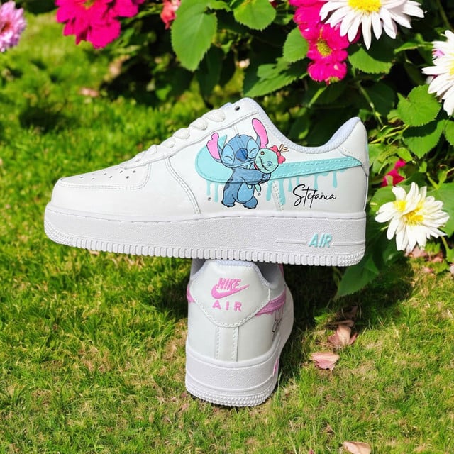 Tênis Air Force 1 Personalizado Stitch