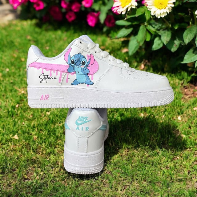 Tênis Air Force 1 Personalizado Stitch