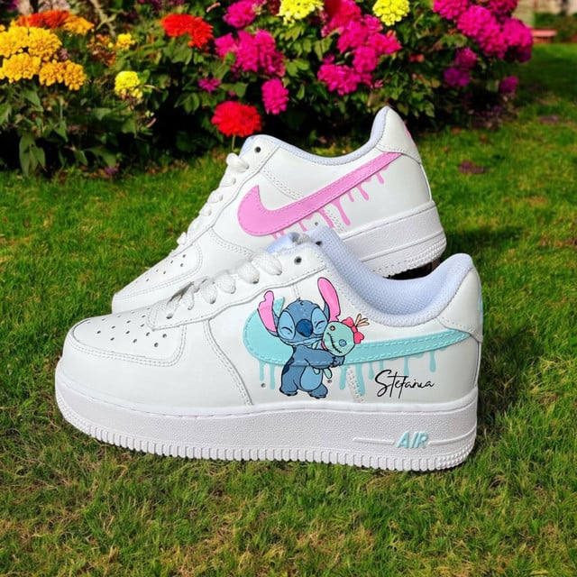 Tênis Air Force 1 Personalizado Stitch
