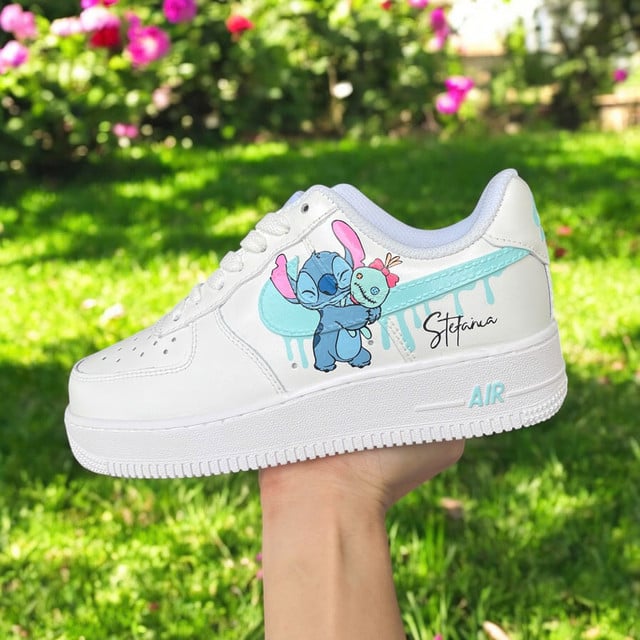 Tênis Air Force 1 Personalizado Stitch