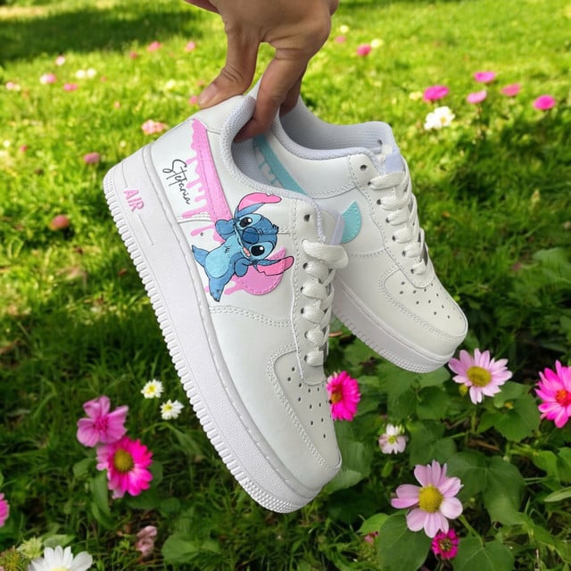 Tênis Air Force 1 Personalizado Stitch
