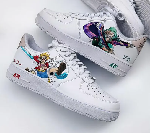 Tênis Air Force 1 Personalizado Luffy Zoro