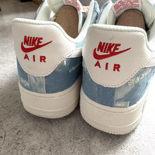 Tênis Air Force 1 Personalizado Textura Jeans