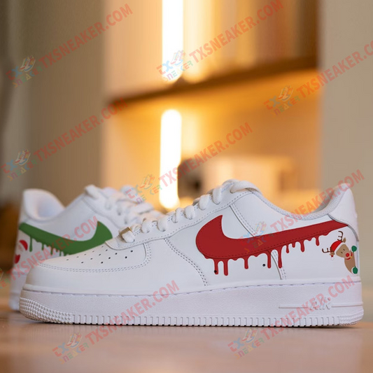 Tênis Air Force 1 Personalizado Christmas Cartoon
