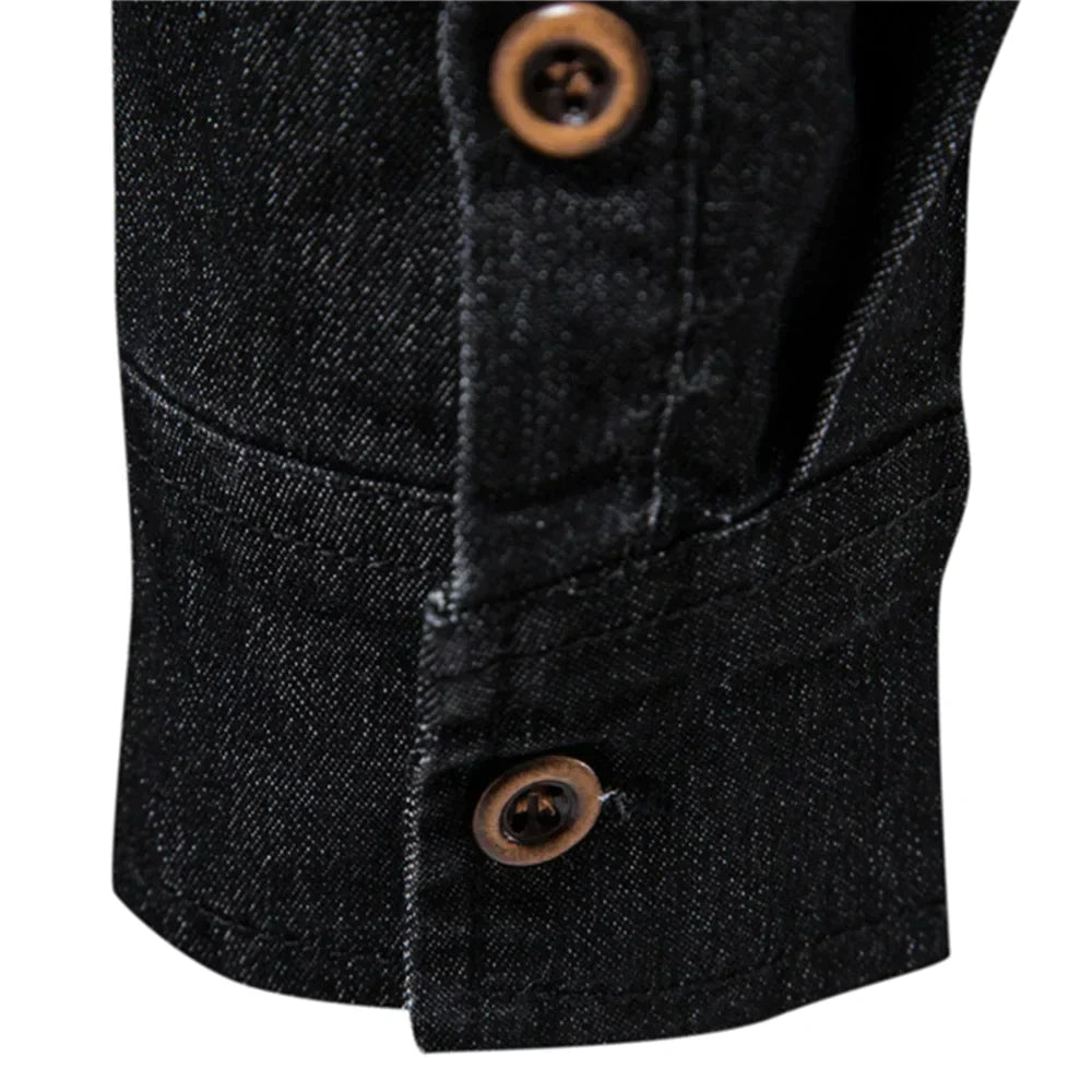 Camisa Jeans Masculina Cowboy Style - Envio Nacional